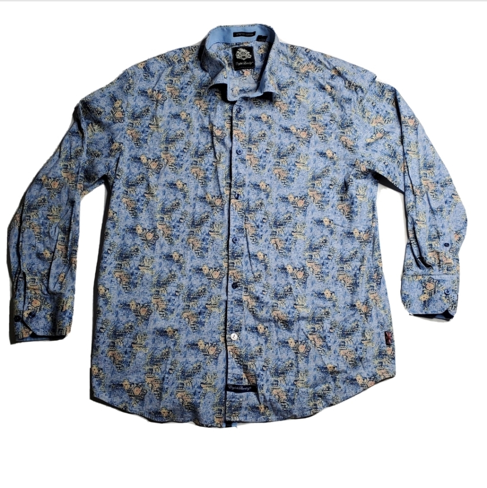 English Laundry Camp Hawaiian Button Aztek Shirt